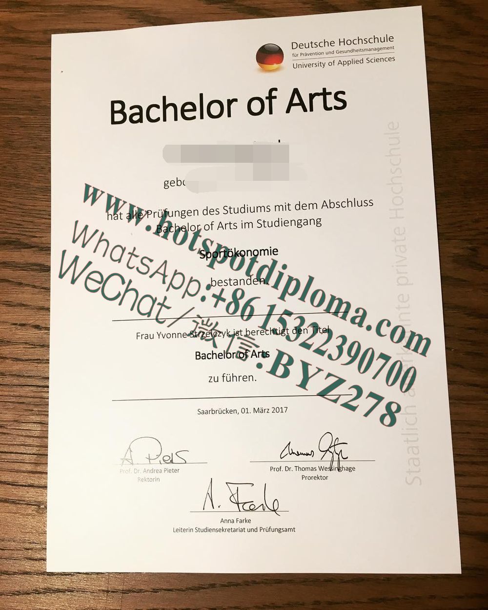 How Buy University of Applied Sciences degree Diploma certificate
