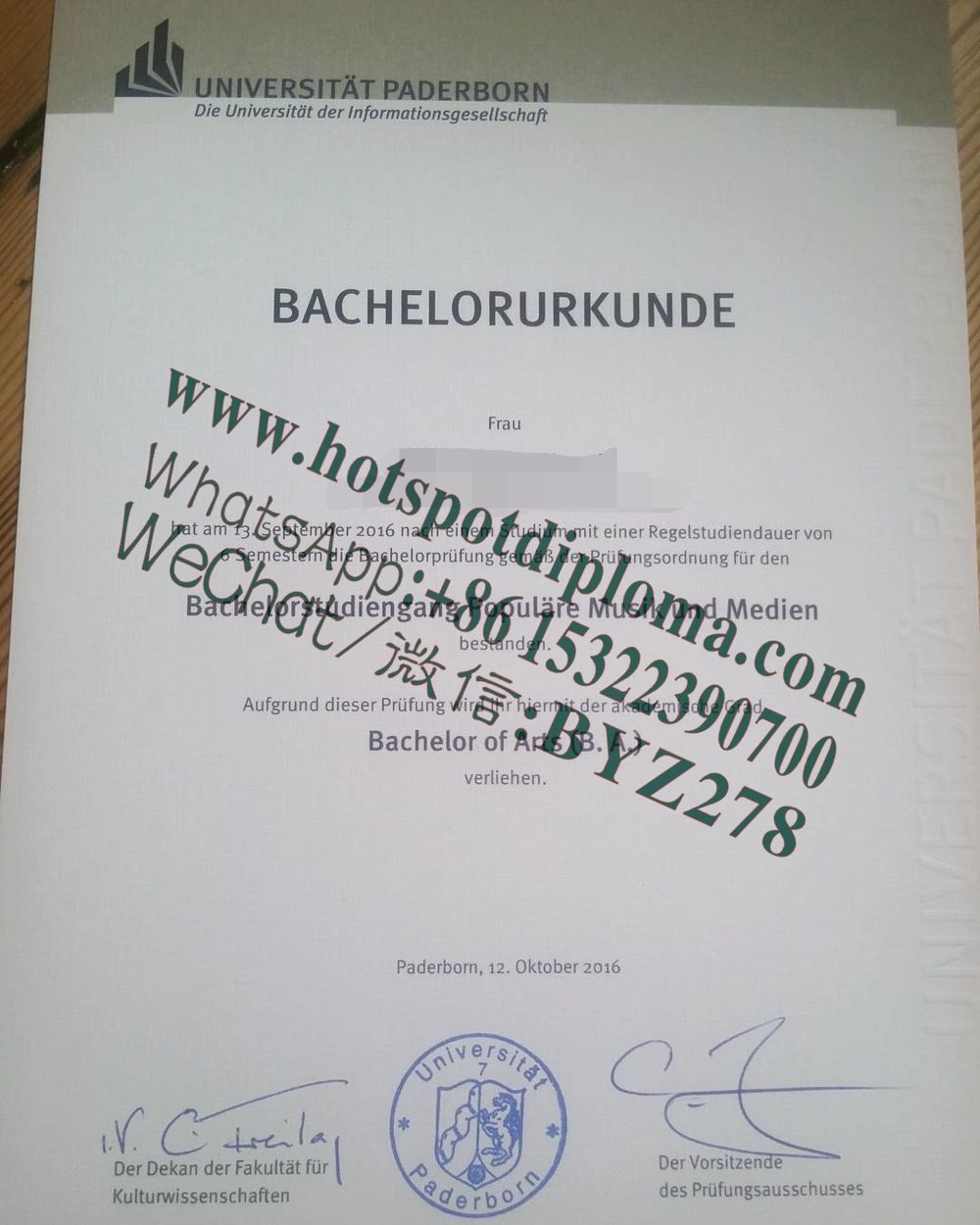 How Buy University of Paderborn diploma certificate How Buy University of Paderborn diploma certificate