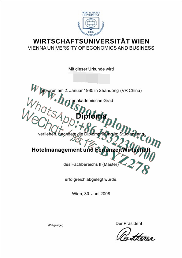 How Buy Vienna University of Economics Diploma certificate
