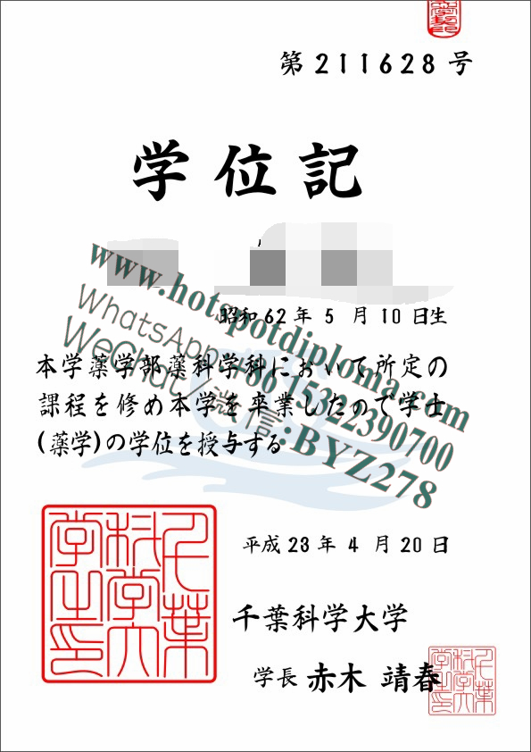 Make fake Chiba Institute of Science  Diploma