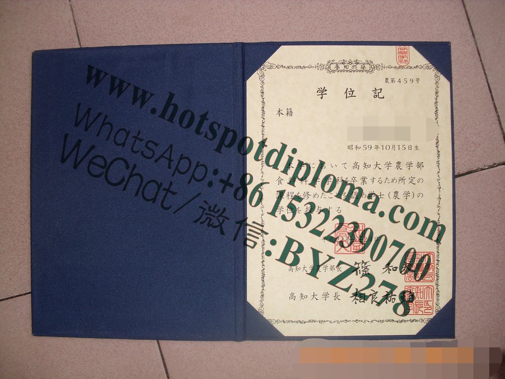 Make fake Kochi University   Asakura Campus Diploma